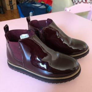 Zara kids burgundy Chelsea boots